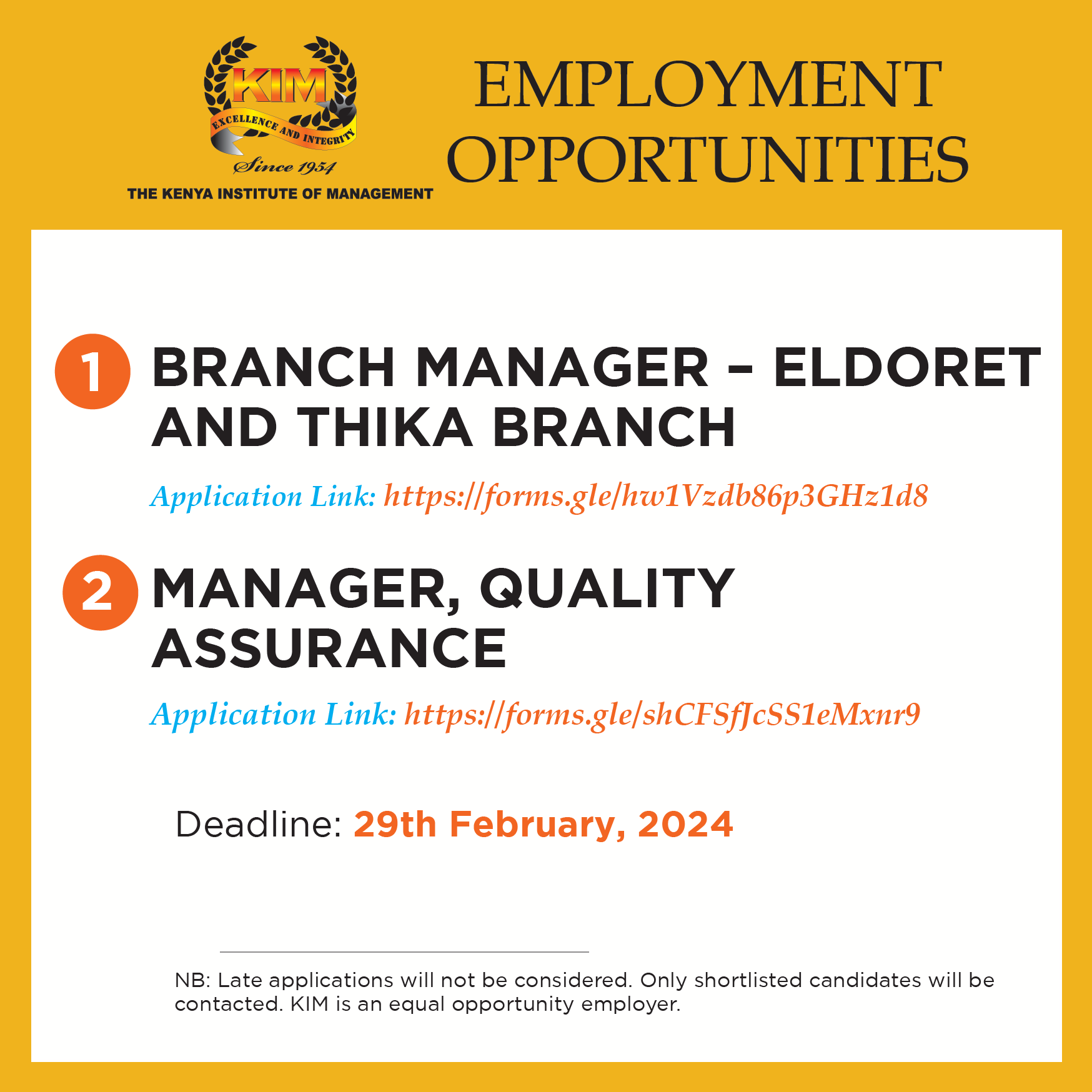 MANAGER, QUALITY ASSURANCE